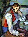 Junge in einer roten Weste 2 Paul Cezanne
